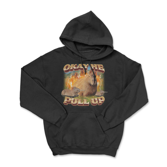 Okay He Pull Up Capybara Hoodie